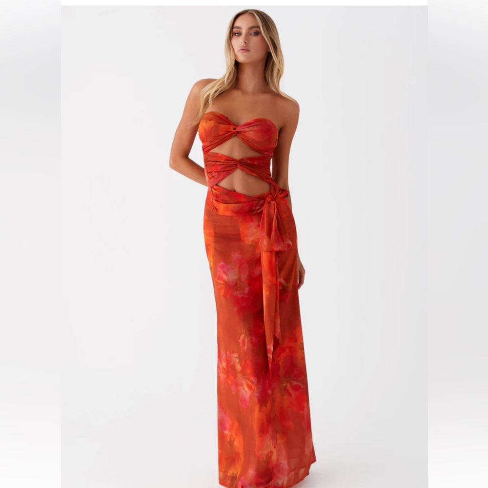 Peppermayo Roame maxi skirt in amber - size 6